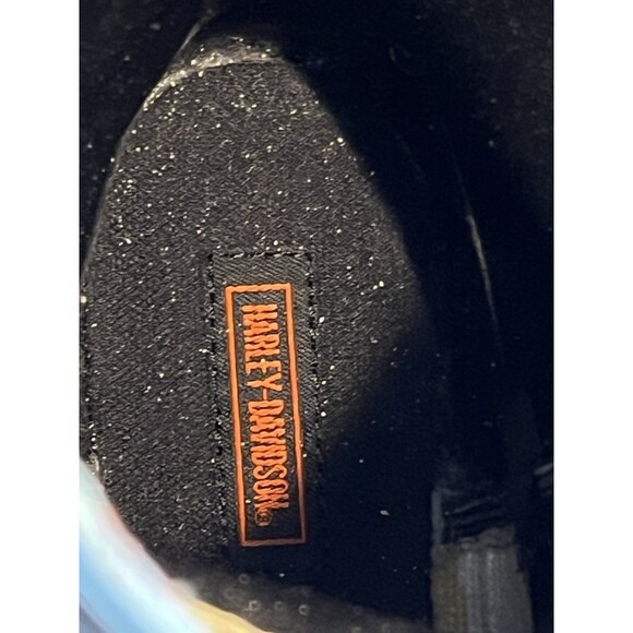 Harley Davidson Boots Leather Cowboy Western Mens Sz 9 WIDE  Black - Picture 12 of 14